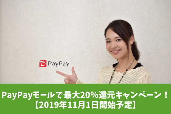 PayPayモールで最大20％還元キャンペーンが開催予定！
